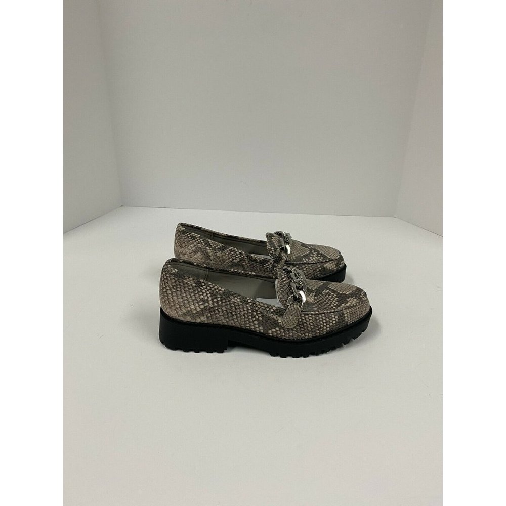 **Fergalicious by Fergie Styles Snake Loafers, Women's Size 5.5 M, Natural